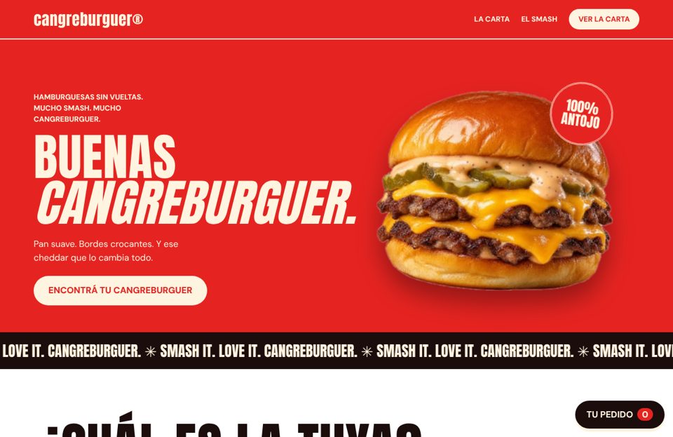 Vista previa de la web de Cangreburguer